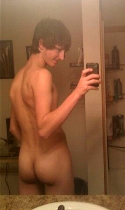 Horny White Teen Boy Shows His Bare Ass